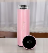 Kişiye Özel 500 ML Dereceli Termos (Pembe)