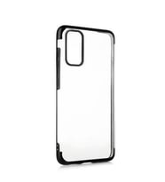 Alcatel 3X 2020 Kılıf İnce Köşeleri Renkli Şeffaf Silikon (Siyah)