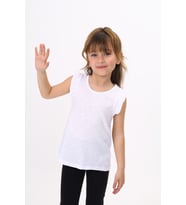 Toontoy Kız Çocuk Atlet (Beyaz)