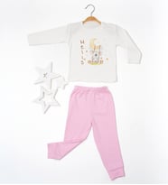 Pia Baby GL2026 İsme Özel Çocuk Pijama Takımı 1-8 Yaş (Pembe)