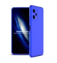 Xiaomi Redmi Note 12 5G Kılıf 3 Parça Slim Sert Silikon Kapak AYS (Mavi)