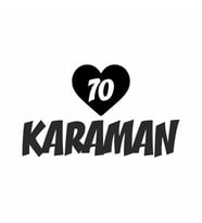 Kalpli 70 Karaman Araba Sticker siyah 20x15 CM (Siyah)