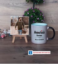 Anestezi Uzmanı Fotoğraflı Dekoratif Taş, Kupa Bardak Beyaz Hediye (Model 9)