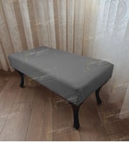Ayak Ucu Kapı Önü Antre Düz Bench Puf Orta Sehpa Siyah Ayak (90*45) (Gri)