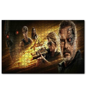 Cakapuzzle Terminator Dark Fate Arnold Lİnda  Puzzle Yapboz MDF (Ahşap) (1000 Parça)