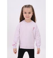 Toontoy Kız Çocuk Nakışlı Sweatshirt (Açık Lila)
