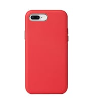 Apple iPhone 8 Plus Kılıf Eyzi Kadife İç Yüzey Suni Deri Kılıf (Kırmızı)