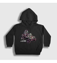 Presmono Unisex Çocuk Beyaz Geep Gorillaz Kapüşonlu Sweatshirt 402540tt (Siyah)