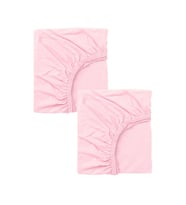 2 Adet Pamuklu ve Lastikli 60 x 120 x 15 cm Penye Bebek Çarşaf (Pembe)