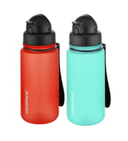 Uzspace 2'li Pipetli Tritan Matara Seti 400 ml FiftyFifty (Lacivert - Kırmızı - Turkuaz)
