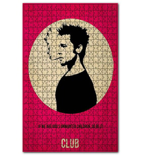 Cakapuzzle Eski Fight Club Figürü Afiş Görseli Puzzle Yapboz MDF (Ahşap) (1000 Parça)