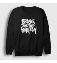 Presmono Unisex Beyaz Bring Me The Horizon Sweatshirt 20715tt (Siyah)