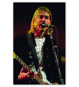 Cakapuzzle Kurt Cobain Sahnede Görsel Puzzle Yapboz MDF (Ahşap) (500 Parça)