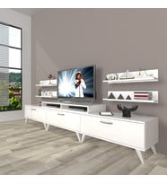 Decoraktiv Ekoflex 270r Slm Retro Tv Ünitesi Tv Sehpası (Beyaz)