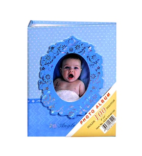 100’lük 10x15cm Bebek Fotoğraf Albümü (Mavi)