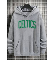 Unisex Celtics Baskılı Sweatshirt (Gri)