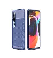 Xiaomi Mi 10 Kılıf Karbon Silikon Case (Lacivert)