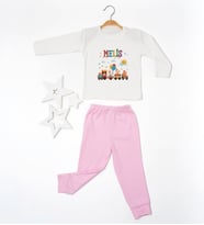 Pia Baby GL2000 İsme Özel Çocuk Pijama Takımı 1-8 Yaş (Pembe)