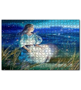Cakapuzzle Perisi ve Buğday Başakları Puzzle Yapboz MDF (Ahşap) (1000 Parça)