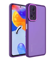 Xiaomi Redmi Note 11 Pro 5G Kılıf Kamera Korumalı Transparan Zore Post Kılıf (Mor)