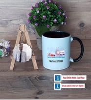 Fen ve Teknoloji Öğretmeni Kupa Bardak Beyaz ve Fotoğraflı Ahşap Anahtarlık Hediye (Model 11)