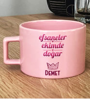 Kişiye Özel Terazi Akrep Burcu Hediye Pastel Fincan Doğum Günü Hediyesi (Pembe)