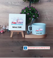 Fen ve Teknoloji Öğretmeni Dekoratif Taş, Kupa Bardak Kırmızı Hediye (Model 7)