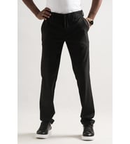 Ecer Slimfit Armürlü Kendinden Desenli Boru Paça Kışlık Erkek Kumaş Pantolon (Siyah)