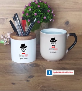 En Cool Baba Kalemlik, Kupa Bardak T Kişiye Özel Hediye Babaya Hediye (Model 2)