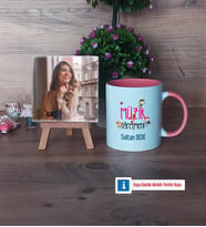 Müzik Öğretmeni Fotoğraflı Dekoratif Taş, Kupa Bardak Beyaz Hediye (Model 6)