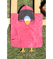 %100 Pamuk 45x50 Kadife Bebek-Çocuk Panço (Pembe)