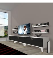 Decoraktiv Eko 270R Mdf Gold Tv Ünitesi Tv Sehpası (Siyah - Beyaz)