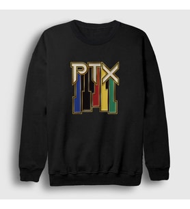 Presmono Unisex Beyaz Vintage Pentatonix Sweatshirt 75799tt (Siyah)