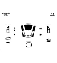 Meriç® Mitsubishi L200 4X2 Ön Torpido Kaplama Maun 14 Parça 2007-2013 (Piano Black)