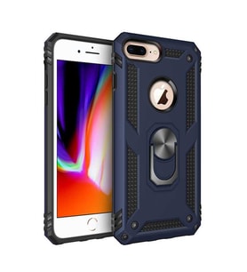 Uyumlu Model Apple iPhone 6 Plus 6S Plus Kılıf Yüzüklü Zırh Tank Vega (Mavi)