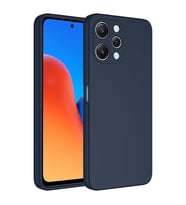 Xiaomi Redmi 12 Kılıf Kamera Korumalı iÇi Süet Dokulu Lansman Tipi Silikon (Lacivert)