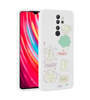Xiaomi Redmi Note 8 Pro Kılıf Kabartma Figürlü Parlak Toys Silikon Kılıf (Beyaz)