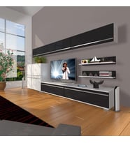 Decoraktiv Eko 8 Mdf Std Tv Ünitesi Tv Sehpası (Beyaz-Siyah)
