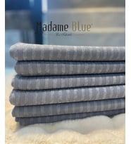 Bambu Çizgili Süngerli Kadife Kaymaz Çekyat Koltuk Örtüsü 170x210 cm (Füme)