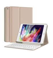 Apple iPad Air 4/5. Nesil 10.9 Kılıf Kablosuz Klavyeli Kılıf Mobax (10.Nesil Değ (Gold)