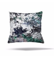 Çiçek Mozaik Kilim Etnik Desen Gizli Fermuarlı Yastık Kılıfı Kırlent Kılıfı Koltuk Yastık Kılıfı  (Gri - Yeşil)