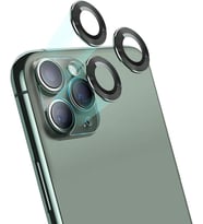 Uyumlu Model Apple iPhone 12 Pro Kamera Lens Koruyucu Çerçeveli Koruyucu CL-02 (Koyu Yeşil)