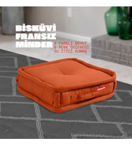 XPERMATE Bisküvi Minder Petek Önü Palet Üstü Minderi Fransız Minder Bank ve Bahçe Minderi 45x45x14 cm (Kiremit)