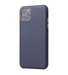 iPhone 11 Pro Max Kılıf Zore Eyzi Kadife İç Yüzey Suni Deri Kılıf (Lacivert)