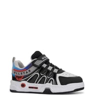 Erkek Kız Çocuk Sneaker Rugan Lastik Bağcık Cırtlı Oval Burun Spor Ayakkabı 020 (Siyah - Beyaz)