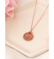 MİNELİ NAR GÜMÜŞ KOLYE (Rose)