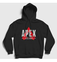 Presmono Unisex Gri Logo Apex Legends Kapüşonlu Sweatshirt 232012tt (Siyah)