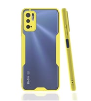 Xiaomi Poco M3 Pro Kılıf Parfe Kenarları Pastel Renk Silikon (Sarı)