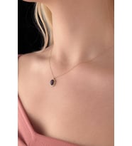 14 Ayar Altın Ametist Taşlı Kolye (Rose)