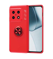 One Plus 10 Pro Kılıf Yüzüklü Magnetli Ravel Case Kapak (Kırmızı)